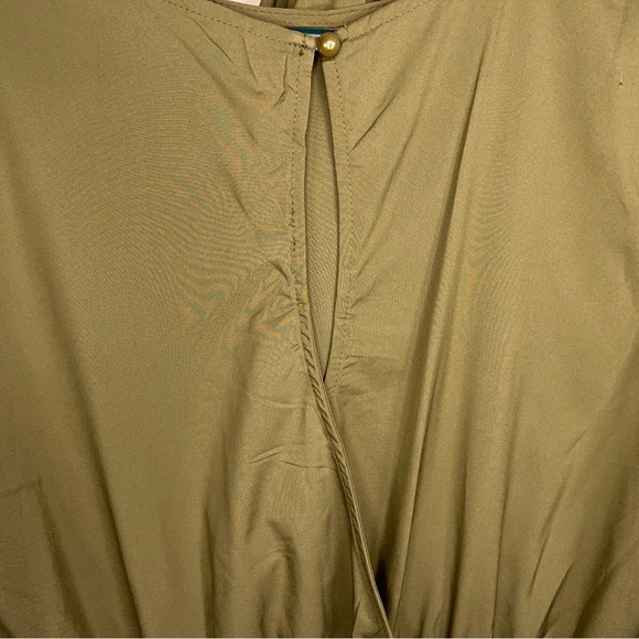 NEW MEDIUM MILITARY GREEN RUFFLE ROMPER LIGHTWEIGHT - Picture 4 of 16